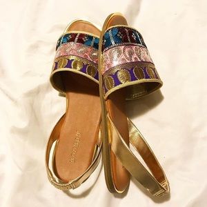 Gold sandals